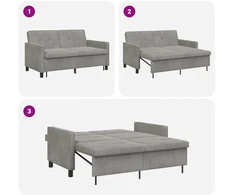 Sofa lova Šviesiai pilka 154 x 94,5 x 80,5 cm Audinys