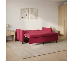 Sofa lova Vyno raudona Audinys