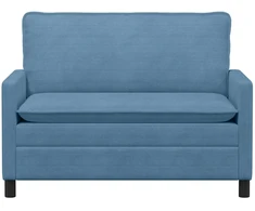Sofa 2 vietos Mėlyna 126 x 81 x 87,5 cm Audinys