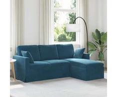 Sofa Mėlyna 198 x 134 x 80 cm Aksomas