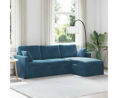 Sofa Mėlyna 228 x 134 x 80 cm Aksomas