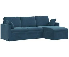 Sofa Mėlyna 228 x 134 x 80 cm Aksomas