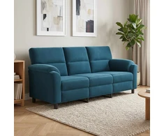 Sofa Mėlyna 214 x 85 x 93 cm Aksomas