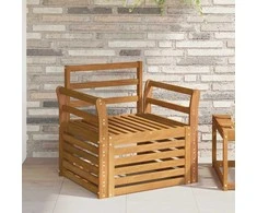 Lauko sofa Kietos akacijos mediena Natūrali