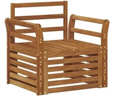 Lauko sofa Kietos akacijos mediena Natūrali