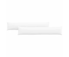 Sofa Pagalvės 2 pcs Balta 200 x 40 cm audinys