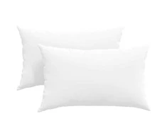 Sofa Pagalvės 2 pcs Balta 50 x 30 cm audinys