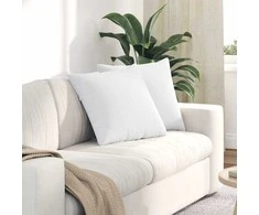 Sofa Pagalvės 2 pcs Balta 50 x 50 cm audinys