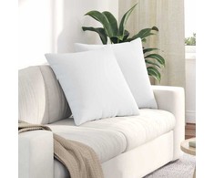 Sofa Pagalvės 2 pcs Balta 60 x 60 cm audinys
