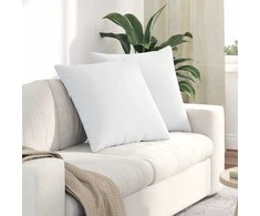 Sofa Pagalvės 2 pcs Balta 60 x 60 cm audinys
