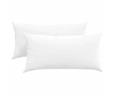 Sofa Pagalvės 2 pcs Balta 80 x 40 cm audinys