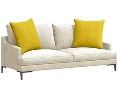 Sofa Pagalvės 2 vnt. Kordūrinis audinys Geltona 60 x 60 cm