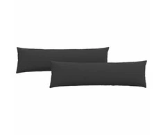Sofa Pagalvės 2 pcs Juoda 145 x 40 cm audinys