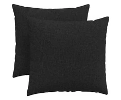 Sofa Pagalvės 2 pcs Juoda 45 x 45 cm audinys