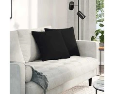 Sofa Pagalvės 2 pcs Juoda 45 x 45 cm audinys