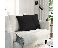 Sofa Pagalvės 2 pcs Juoda 45 x 45 cm audinys
