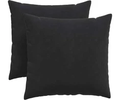 Sofa Pagalvės 2 pcs Juoda 45 x 45 cm Kordūrinis audinys