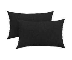 Sofa Pagalvės 2 pcs Juoda 50 x 30 cm audinys