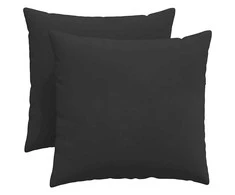 Sofa Pagalvės 2 pcs Juoda 50 x 50 cm audinys