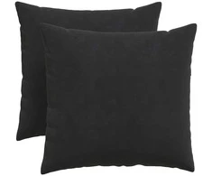 Sofa Pagalvės 2 pcs Juoda 50 x 50 cm Kordūrinis audinys