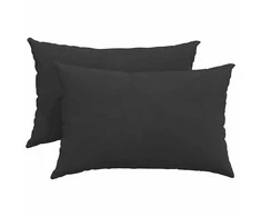 Sofa Pagalvės 2 pcs Juoda 60 x 40 cm audinys