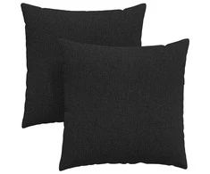 Sofa Pagalvės 2 pcs Juoda 60 x 60 cm audinys