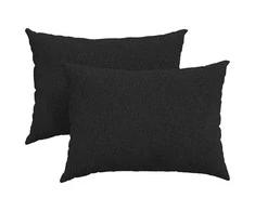 Sofa Pagalvės 2 pcs Juoda 70 x 50 cm audinys