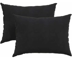 Sofa Pagalvės 2 pcs Juoda 70 x 50 cm Kordūrinis audinys