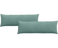 Sofa Pagalvės 2 pcs Jūrinė žalia 120 x 40 cm Kordūrinis audinys
