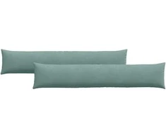 Sofa Pagalvės 2 pcs Jūrinė žalia 200 x 40 cm Kordūrinis audinys
