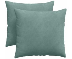 Sofa Pagalvės 2 pcs Jūrinė žalia 45 x 45 cm Kordūrinis audinys