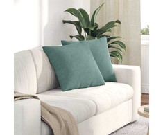 Sofa Pagalvės 2 pcs Jūrinė žalia 50 x 50 cm Kordūrinis audinys