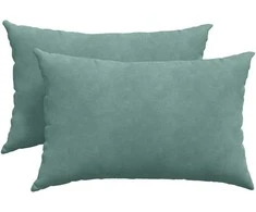 Sofa Pagalvės 2 pcs Jūrinė žalia 60 x 40 cm Kordūrinis audinys