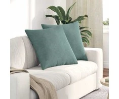 Sofa Pagalvės 2 pcs Jūrinė žalia 60 x 60 cm Kordūrinis audinys