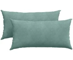 Sofa Pagalvės 2 pcs Jūrinė žalia 80 x 40 cm Kordūrinis audinys