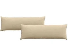 Sofa Pagalvės 2 pcs Kreminė 120 x 40 cm audinys