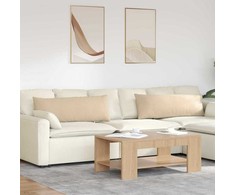 Sofa Pagalvės 2 pcs Kreminė 120 x 40 cm audinys