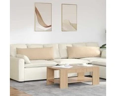 Sofa Pagalvės 2 pcs Kreminė 120 x 40 cm audinys