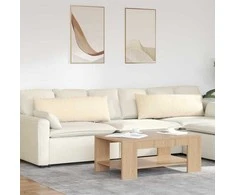 Sofa Pagalvės 2 pcs Kreminė 120 x 40 cm Kordūrinis audinys