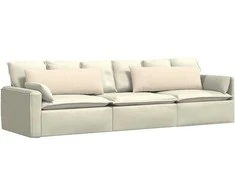 Sofa Pagalvės 2 pcs Kreminė 120 x 40 cm Kordūrinis audinys