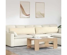 Sofa Pagalvės 2 pcs Kreminė 145 x 40 cm Kordūrinis audinys