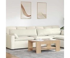 Sofa Pagalvės 2 pcs Kreminė 145 x 40 cm Kordūrinis audinys