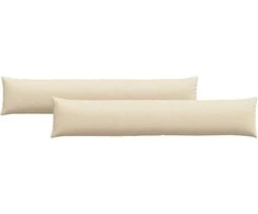 Sofa Pagalvės 2 pcs Kreminė 200 x 40 cm audinys