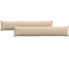 Sofa Pagalvės 2 pcs Kreminė 200 x 40 cm audinys
