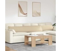 Sofa Pagalvės 2 pcs Kreminė 200 x 40 cm audinys