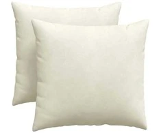 Sofa Pagalvės 2 pcs Kreminė 45 x 45 cm Kordūrinis audinys