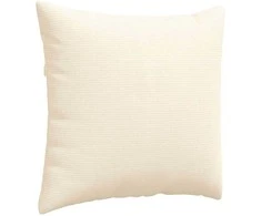 Sofa Pagalvės 2 pcs Kreminė 45 x 45 cm Kordūrinis audinys