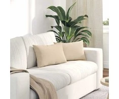 Sofa Pagalvės 2 pcs Kreminė 50 x 30 cm audinys