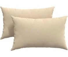 Sofa Pagalvės 2 pcs Kreminė 50 x 30 cm audinys