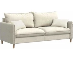 Sofa Pagalvės 2 pcs Kreminė 50 x 30 cm Kordūrinis audinys